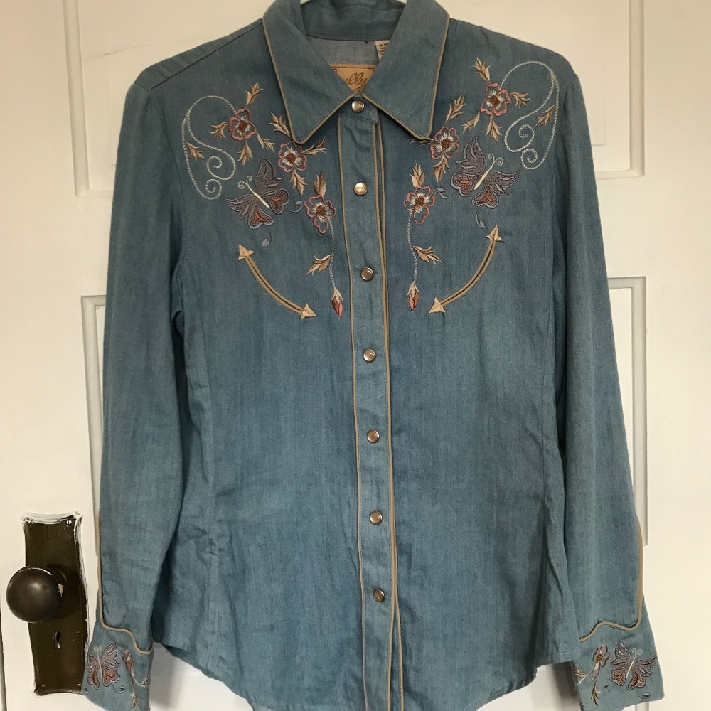 Scully Embroidered Western Top